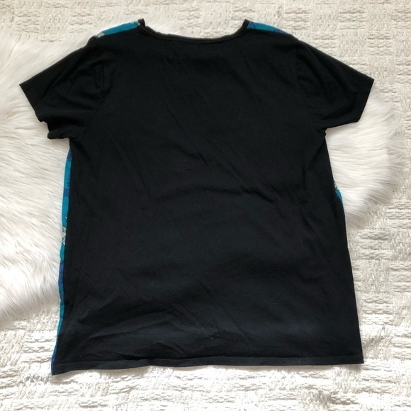 J. Crew Factory Two-Tone Floral T-Shirt Top L - Picture 7 of 8